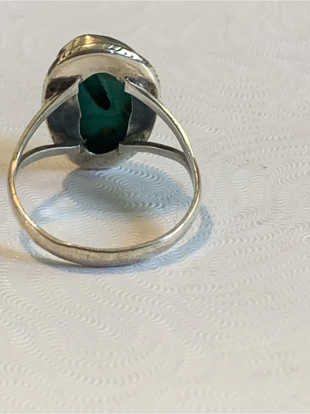 Turquoise Oval Stone Sterling Silver Ring - Women's Turquoise Ring